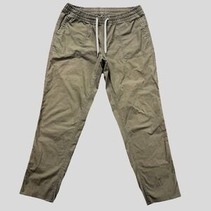 Vuori Ripstop Pants Womens M Army Green Raw Hem Stretch Lightweight VW450 Olive